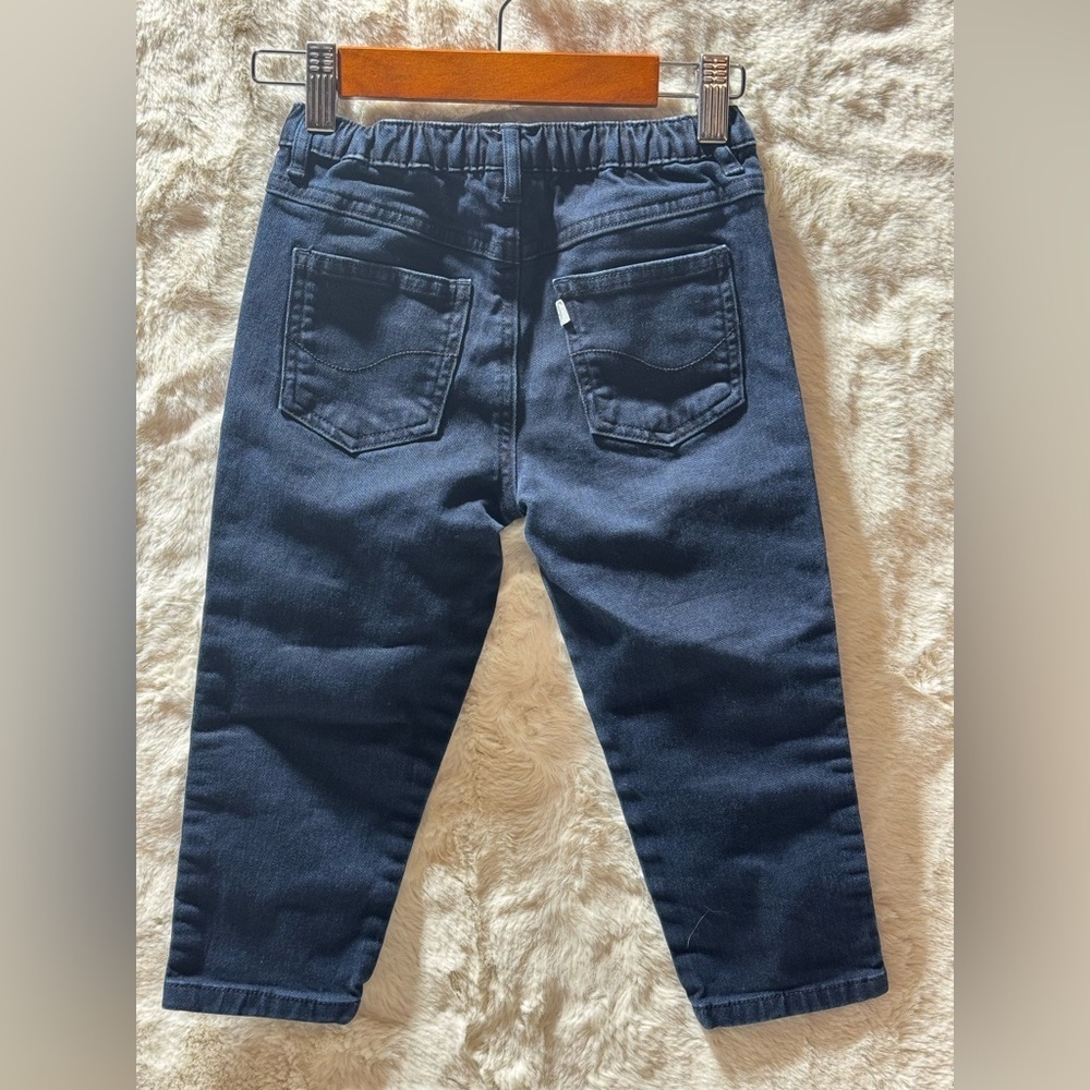 Easy Peasy toddler jeans blue unisex 3T stretch waist 3 buttons & 5 pockets - Picture 2 of 8